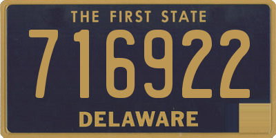 DE license plate 716922