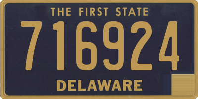 DE license plate 716924