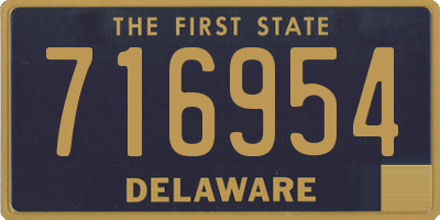 DE license plate 716954