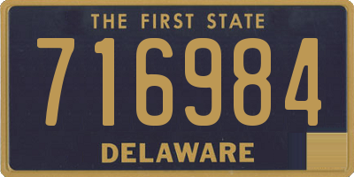 DE license plate 716984