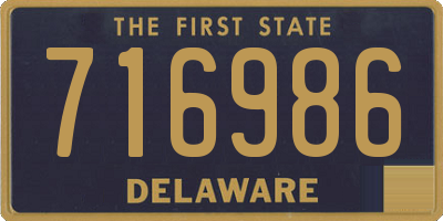 DE license plate 716986