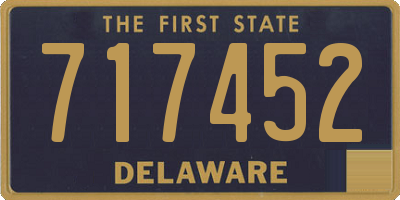 DE license plate 717452