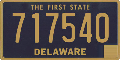 DE license plate 717540