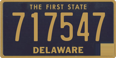 DE license plate 717547
