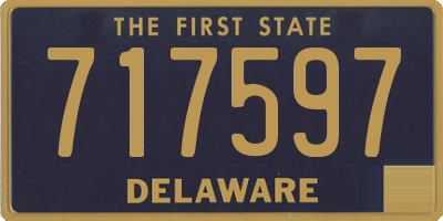 DE license plate 717597