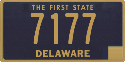 DE license plate 7177