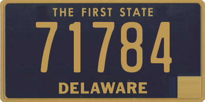 DE license plate 71784