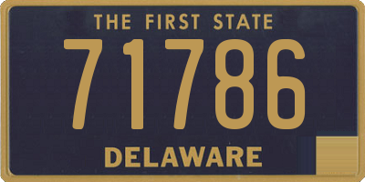 DE license plate 71786