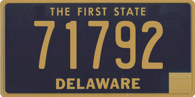 DE license plate 71792