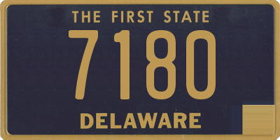 DE license plate 7180