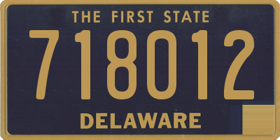 DE license plate 718012