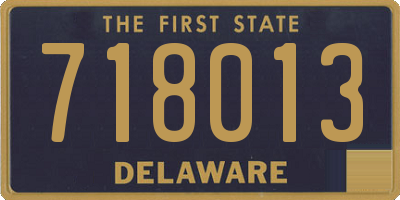 DE license plate 718013