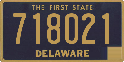 DE license plate 718021