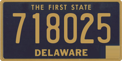 DE license plate 718025