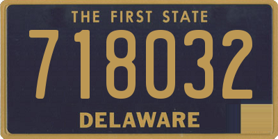 DE license plate 718032