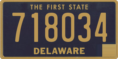 DE license plate 718034