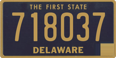 DE license plate 718037