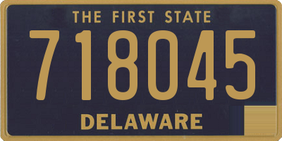 DE license plate 718045