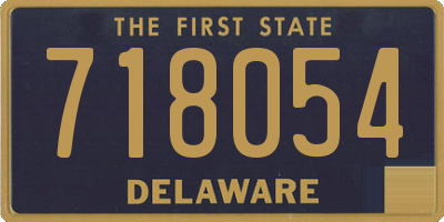 DE license plate 718054