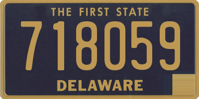 DE license plate 718059