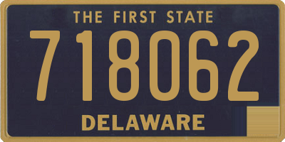 DE license plate 718062