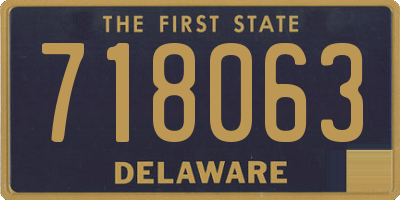 DE license plate 718063