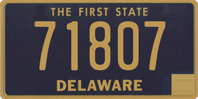 DE license plate 71807