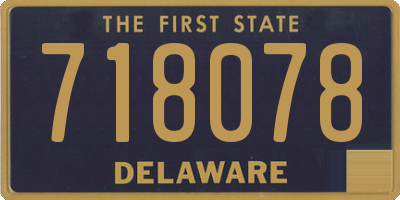DE license plate 718078