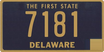 DE license plate 7181