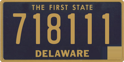 DE license plate 718111