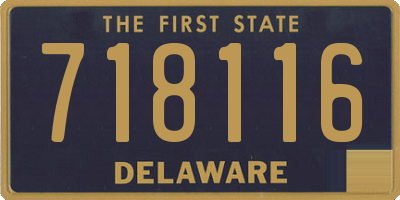 DE license plate 718116