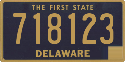 DE license plate 718123