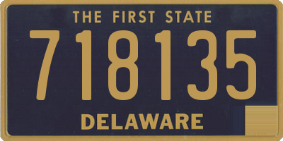 DE license plate 718135