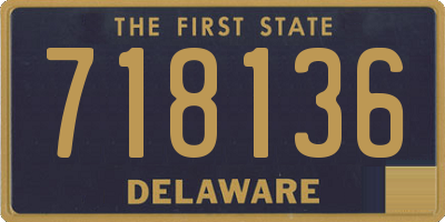 DE license plate 718136