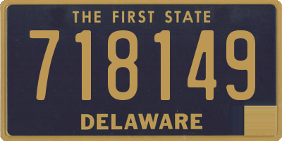 DE license plate 718149