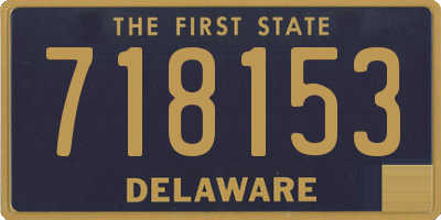 DE license plate 718153