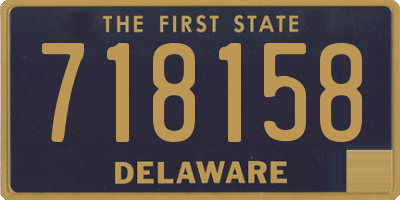 DE license plate 718158
