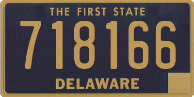 DE license plate 718166