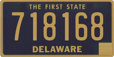 DE license plate 718168