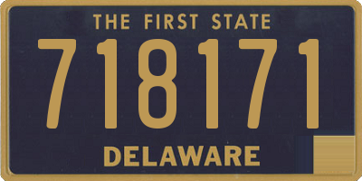 DE license plate 718171