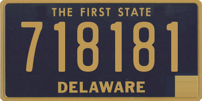 DE license plate 718181