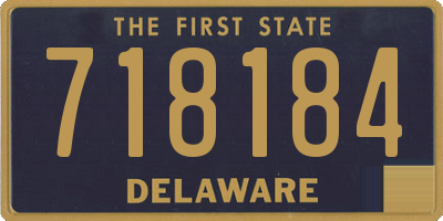 DE license plate 718184