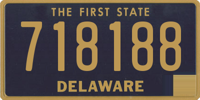 DE license plate 718188