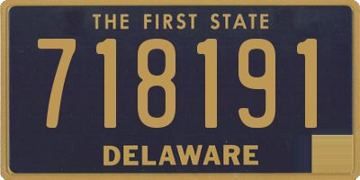 DE license plate 718191