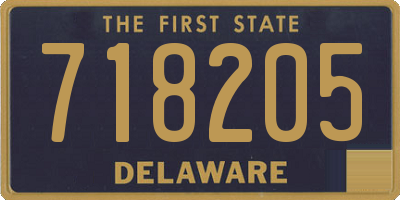 DE license plate 718205