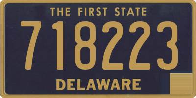 DE license plate 718223