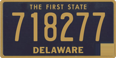 DE license plate 718277