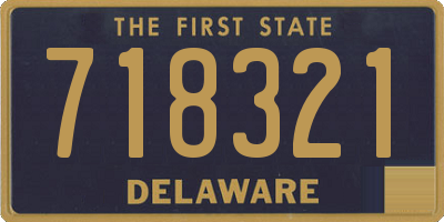 DE license plate 718321