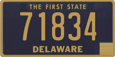 DE license plate 71834