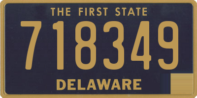 DE license plate 718349
